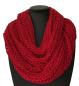 Preview: warmer Winter-Damen Grob Strick Schal Loop kuschelweich Made in Italy rot 1